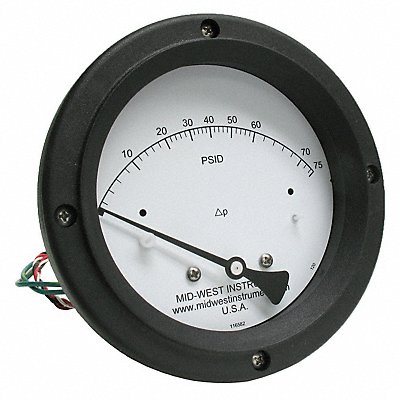 K4585 Differential Pressure Gauge and Switch MPN:120AC-00-O-AA-75P