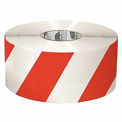 Floor Tape Red/White 6 inx100 ft Roll MPN:6RWCHVRED