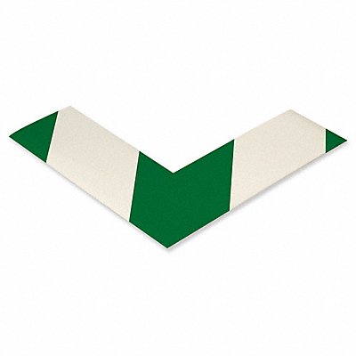 K3729 Floor marking Green/White 2x6in L PK100 MPN:AngleGW