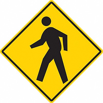 Floor Sign 16 in x 16 in MPN:PEDESTRIAN16