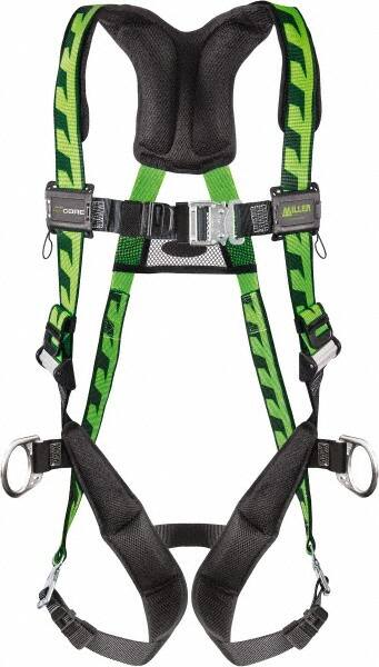 Fall Protection Harnesses: 400 Lb, AirCore Back and Side D-rings Style, Size Small & Medium, Polyester MPN:AC-QC-D/S/MGN
