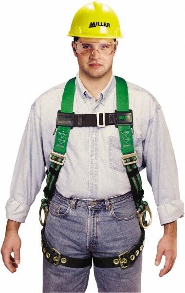 Fall Protection Harnesses: 400 Lb, Back and Side D-Rings Style, Size Universal MPN:P950-58/UGN