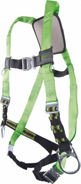 Fall Protection Harnesses: 400 Lb, Back and Side D-Rings Style, Size Universal MPN:P950QC-7/UGN