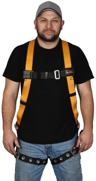 Fall Protection Harnesses: 400 Lb, Construction Style, Size Universal, Polyester MPN:T4500/UAK