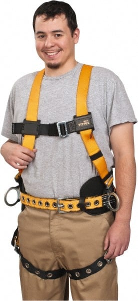 Fall Protection Harnesses: 400 Lb, Construction Style, Size Universal, Polyester MPN:T4577/UAK