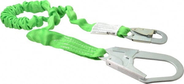 6' Long, 310 Lb Capacity, 1 Leg Locking Snap Hook Harness Shock Absorbing Lanyard MPN:219M-Z7/6FTGN