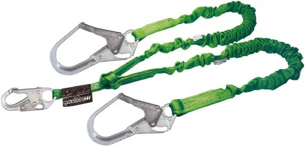 6' Long, 310 Lb Capacity, 2 Leg Locking Snap Hook Harness Shock Absorbing Lanyard MPN:231M-Z7/6FTGN