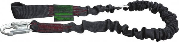 6' Long, 310 Lb Capacity, 1 Leg Locking Snap Hook Harness Shock Absorbing Lanyard MPN:233MK-Z7/6FTBK