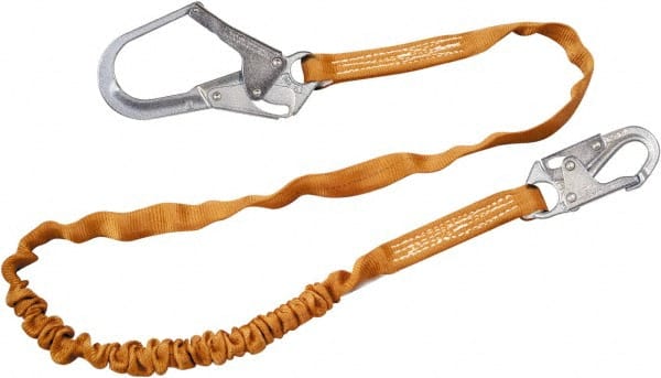 6' Long, 310 Lb Capacity, 1 Leg Locking Snap Hook Harness Shock Absorbing Lanyard MPN:T5112-Z7/6FTAF