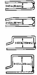 12 Inch Tong Length, MO Offset Spot Welder Tong MPN:040201