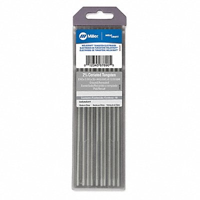 WELDCRAFT Gray Tungsten Electrode PK10 MPN:WC018X7