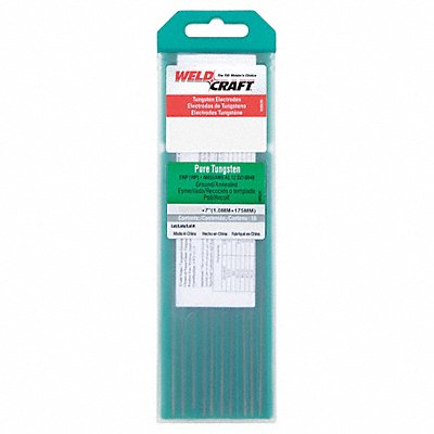 WELDCRAFT Green Tungsten Electrode PK10 MPN:WP332X7