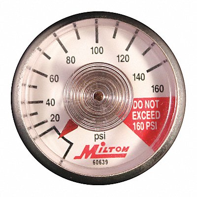 Pressure Gage Center 1/8 NPT 0-160PSI MPN:638-7