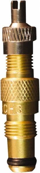 Tire Valve Core Housing: Brass, Complete with Valve Core & Cap, Use with Tractor Valves MPN:S-464