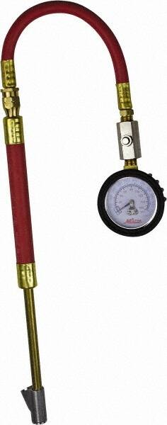 0 to 160 psi Dial Straight Foot Dual Head Tire Pressure Gauge MPN:951