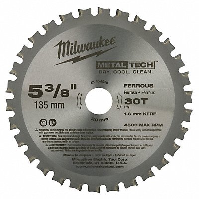 Circular Saw Blade Blade Dia 5-3/8 in. MPN:48-40-4070