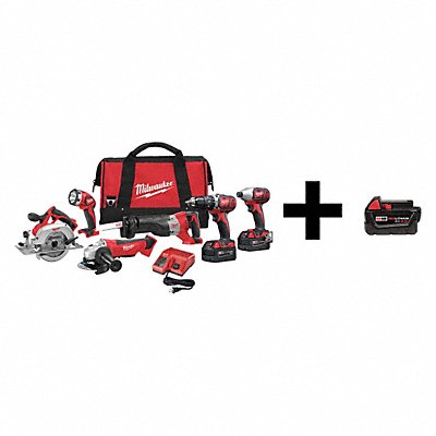 Cordless Combo Kit 18.0 V 6 Tools 3 Batt MPN:2696-26 / 48-11-1840