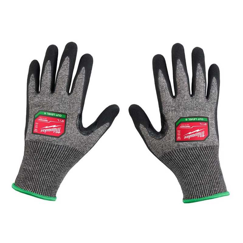 Puncture-Resistant Gloves:  Size  Large,  ANSI Cut  A6,  ANSI Puncture  0,  Nitrile & Polyurethane,  High Performance Polyethylene MPN:48-73-7002