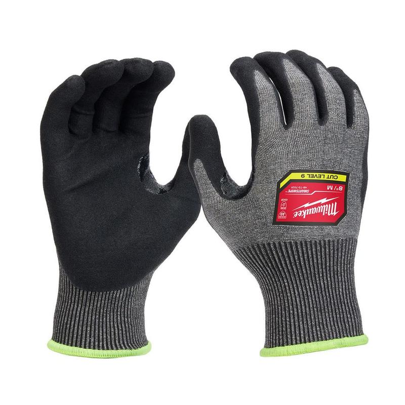 Puncture-Resistant Gloves:  Size  Medium,  ANSI Cut  A9,  ANSI Puncture  0,  Nitrile & Polyurethane,  High Performance Polyethylene MPN:48-73-7031