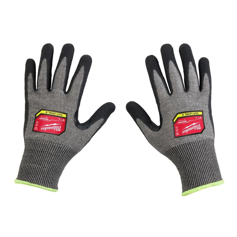 Puncture-Resistant Gloves:  Size  Large,  ANSI Cut  A9,  ANSI Puncture  0,  Nitrile & Polyurethane,  High Performance Polyethylene MPN:48-73-7032