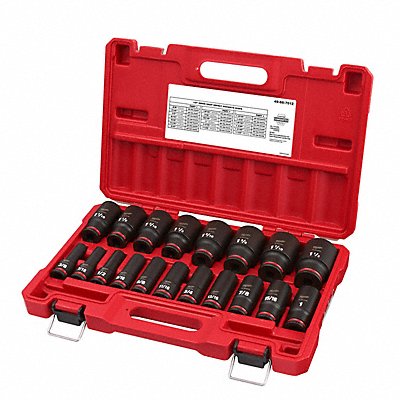 Impact Socket Set Steel 6-Point 1/2 MPN:49-66-7012