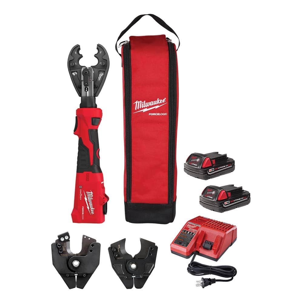 Power Crimper: 12,000 lb Capacity, Lithium-ion Battery Included, Inline Handle, 18V MPN:2978-BGKIT