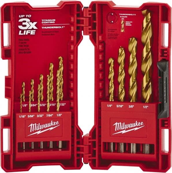 Drill Bit Set: Maintenance Length Drill Bits, 0.0625