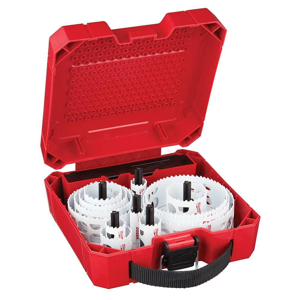 Utility Hole Saw Kit: 21 Pc, 3/4 to 5