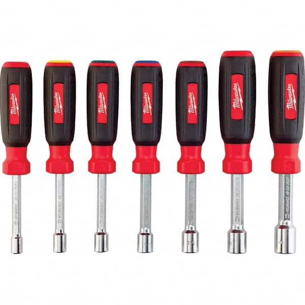 Nut Driver Set: 7 Pc, Hollow Shaft, Color-Coded Handle MPN:48-22-2517