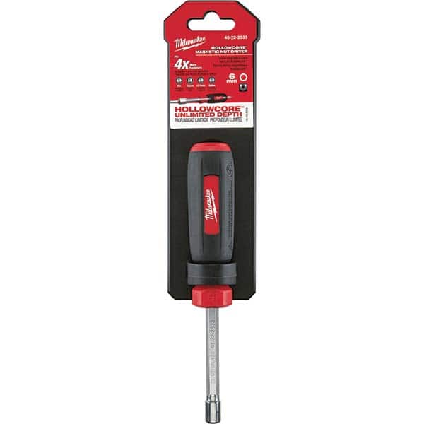 Nut Driver: Hollow Shaft, Comfort Hand Grip Handle, 10.85