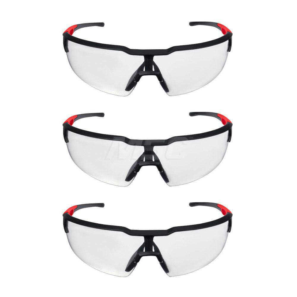 Safety Glass: Anti-Fog & Anti-Scratch, Plastic, Gray Lenses, Half-Framed MPN:48-73-2052