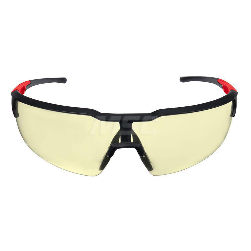 Safety Glass: Anti-Fog & Anti-Scratch, Plastic, Yellow Lenses, Half-Framed MPN:48-73-2100