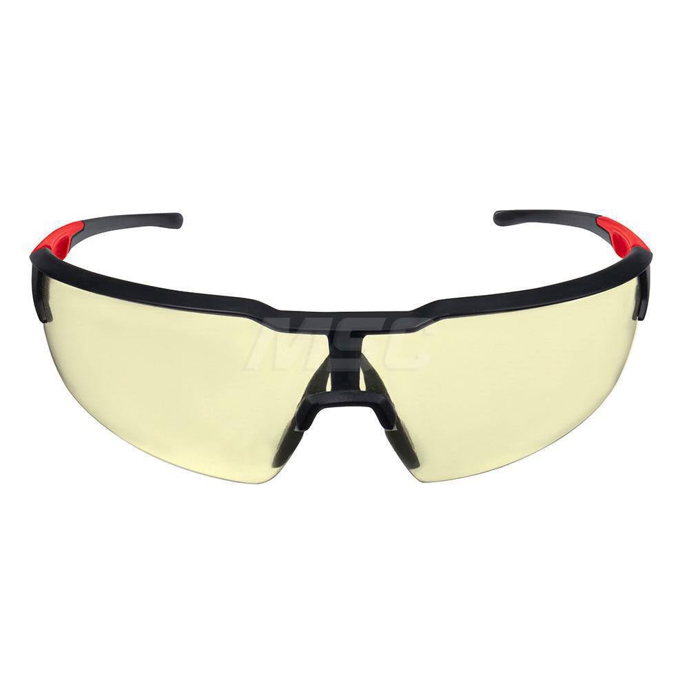 Safety Glass: Anti-Fog & Anti-Scratch, Plastic, Yellow Lenses, Half-Framed MPN:48-73-2102