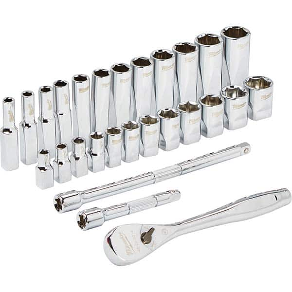 Ratchet Socket Set: 28 Pc MPN:48-22-9504