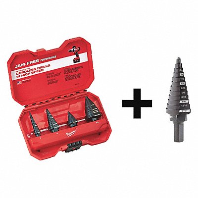 Step Drill Bit Set 5 pcs. MPN:48-89-9223  48-89-9204