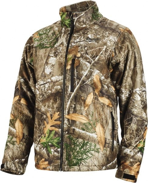 Heated Jacket: Size Small, Camouflage, Polyester MPN:222C-21S