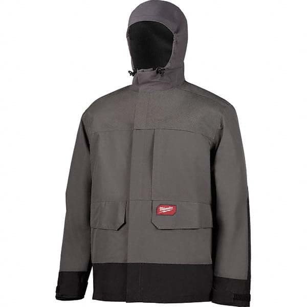 Rain Jacket: Size M, Gray, Polyester & Polyurethane MPN:310G-M