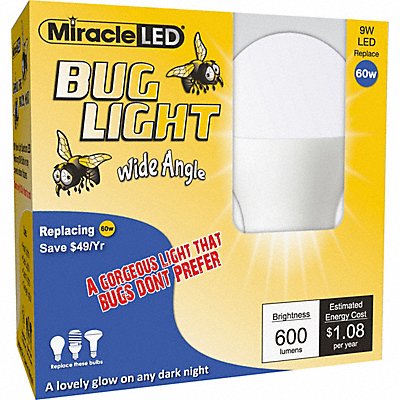 Bug Light Wide Angle Yellow Amber G PK2 MPN:602169