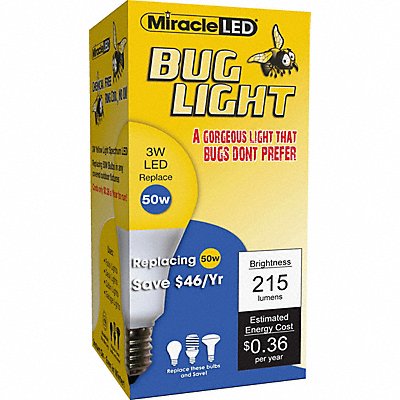 Bug Light Bulb 3W Lw Prf LED Amber Glow MPN:602176