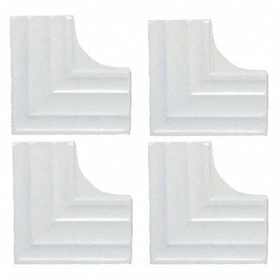 Corner Plates White 3 in W PK4 MPN:88514