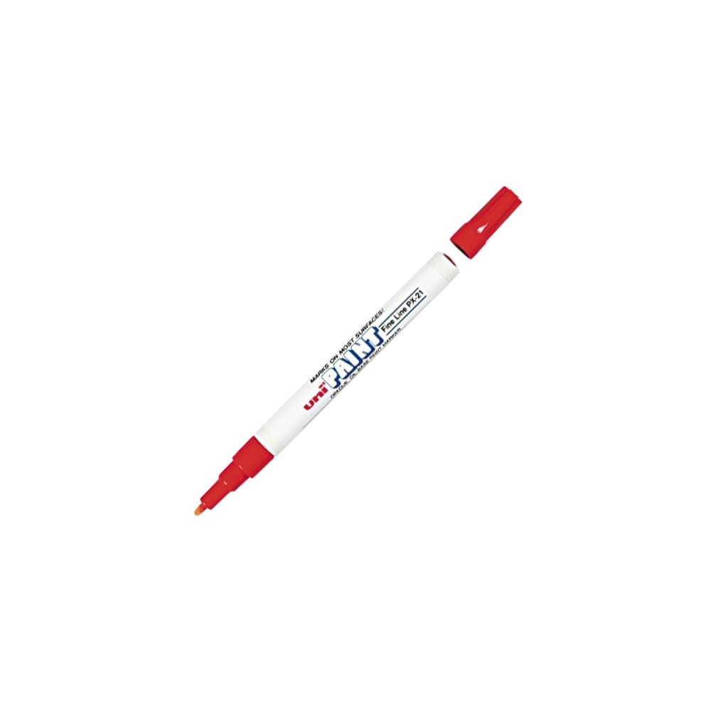 Uni-Ball Oil-Base Fine Line uni Paint Markers - Fine Marker Point - Red Oil Based Ink - 1 Each (Min Order Qty 21) MPN:63702