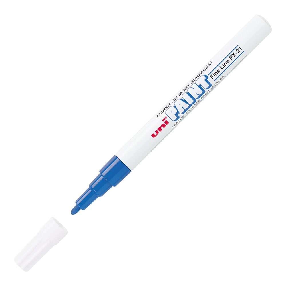 Uni-Paint Markers, Fine Point, Blue, Pack Of 12 (Min Order Qty 2) MPN:63703DZ