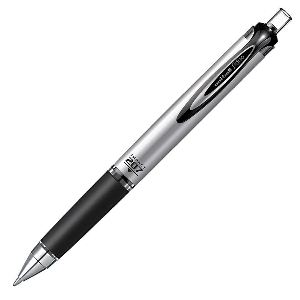 uni-ball RT Retractable Gel Pen, Gel Impact, Bold Point, 1.0 mm, Gray Barrel, Black Ink (Min Order Qty 29) MPN:65870