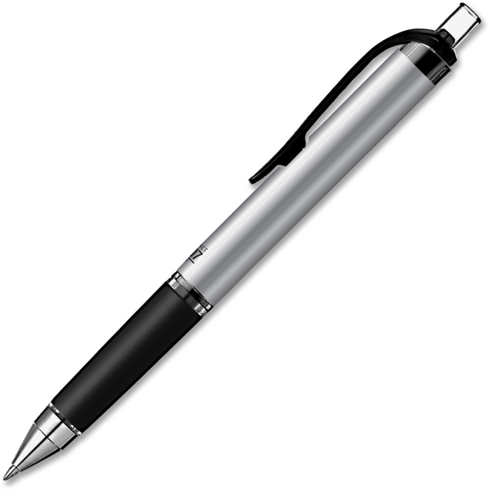 uniball 207 Impact Retractable Gel Pen, Bold Point, 1.0 mm, Black/Silver Barrel, Red Ink (Min Order Qty 20) MPN:65872