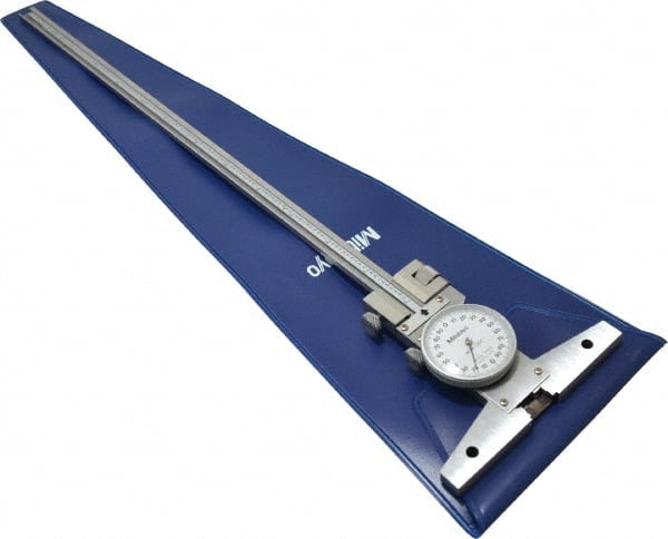 0 to 12 Inch Range, Stainless Steel, White Dial Depth Gage MPN:527-313-50