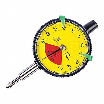 Dial Indicator 0 to 0.1mm Range Yellow MPN:2972AB