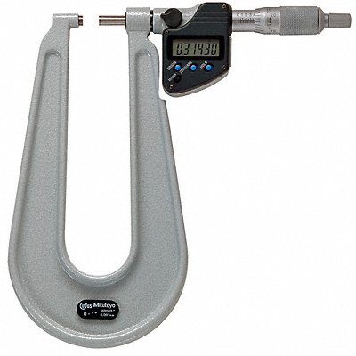 Digital Micrometer Deep Throat 1 In SPC MPN:389-351-30