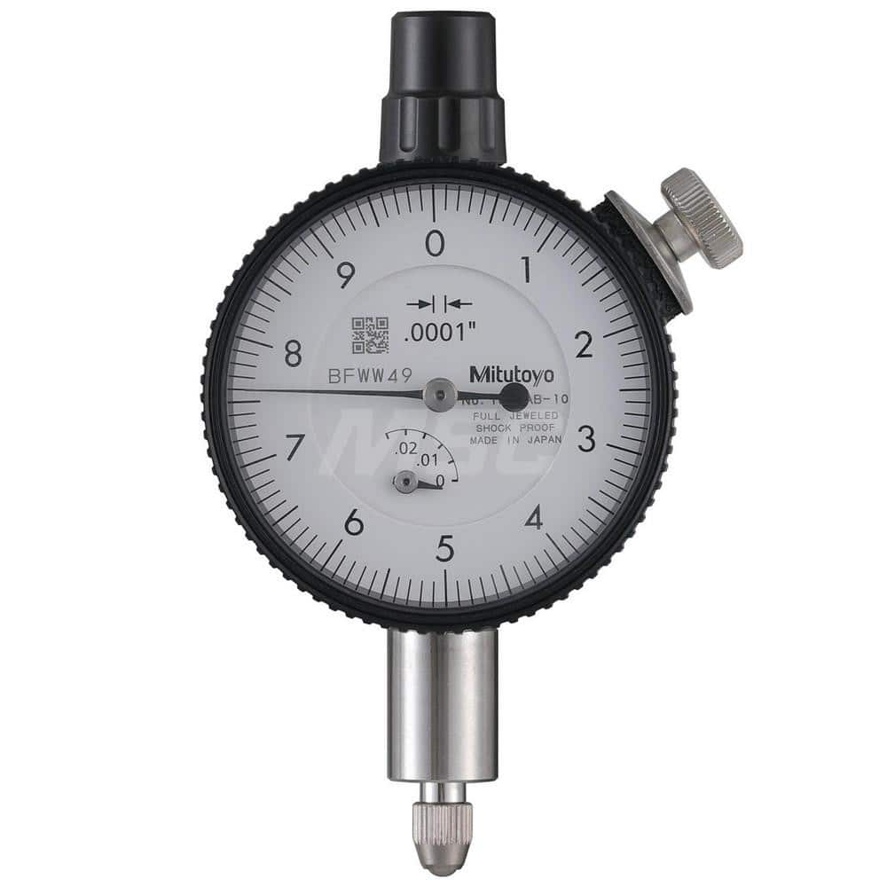 Dial Drop Indicators, Accuracy (Decimal Inch): +/-0.0001 , Back Type: Flat , Indicator Style: Plunger , Bearing Type: Jeweled , Minimum Measurement (mm): 0.00  MPN:1802AB-10