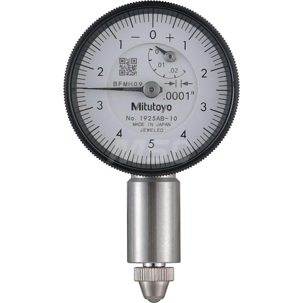 Dial Drop Indicators, Accuracy (Decimal Inch): +/-0.0002 , Back Type: Flat , Indicator Style: Plunger , Bearing Type: Jeweled , Minimum Measurement (mm): 0.00  MPN:1925AB-10