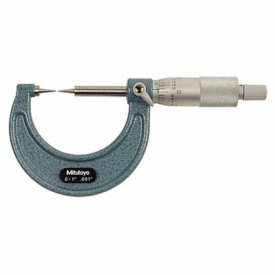 Point Micrometer 0-1 In 15 Deg Steel MPN:112-177